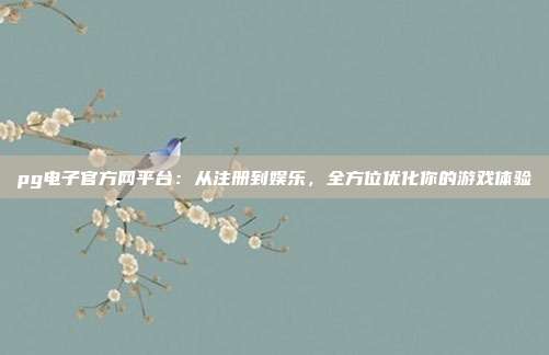pg电子官方网平台:从注册到娱乐,全方位优化你的游戏体验