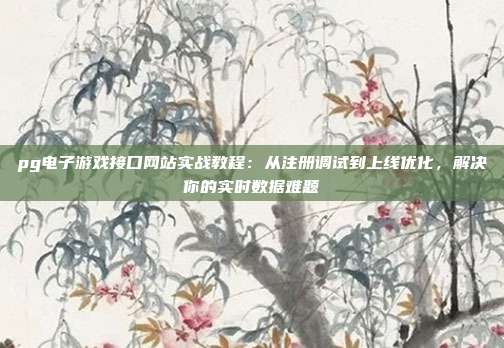 pg电子游戏接口网站实战教程：从注册调试到上线优化，解决你的实时数据难题