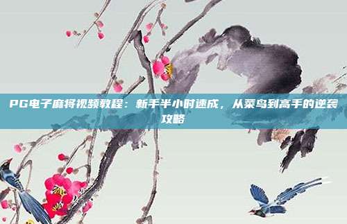 PG电子麻将视频教程：新手半小时速成，从菜鸟到高手的逆袭攻略
