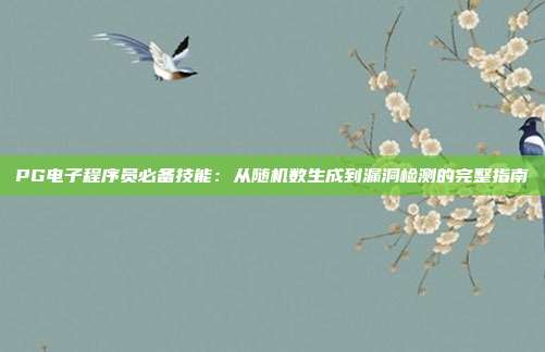 PG电子程序员必备技能:从随机数生成到漏洞检测的完整指南