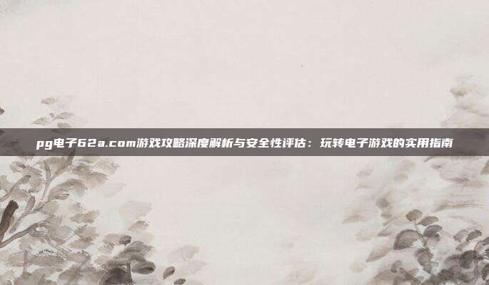 pg电子62a.com游戏攻略深度解析与安全性评估：玩转电子游戏的实用指南