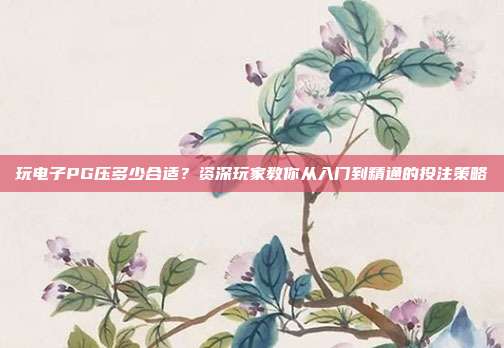 玩电子PG压多少合适？资深玩家教你从入门到精通的投注策略