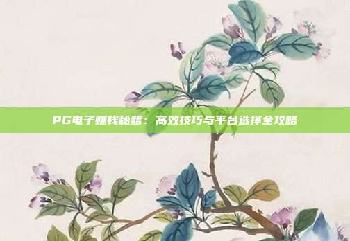 PG电子赚钱秘籍：高效技巧与平台选择全攻略