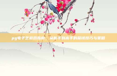 pg电子艺游戏指南:从新手到高手的赢钱技巧与策略