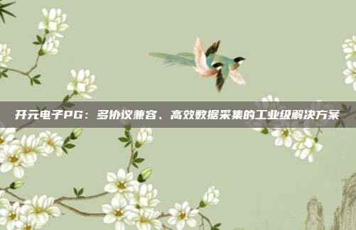 开元电子PG：多协议兼容、高效数据采集的工业级解决方案