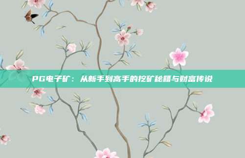 PG电子矿：从新手到高手的挖矿秘籍与财富传说