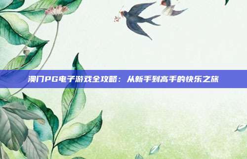 澳门PG电子游戏全攻略：从新手到高手的快乐之旅